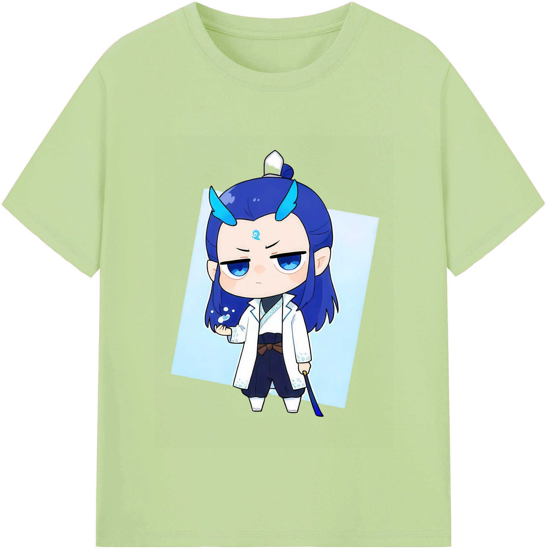 （画像用） Ne Zha 2 ナタ 魔童の大暴れ 綿100％半袖Tシャツ（フロントプリント）